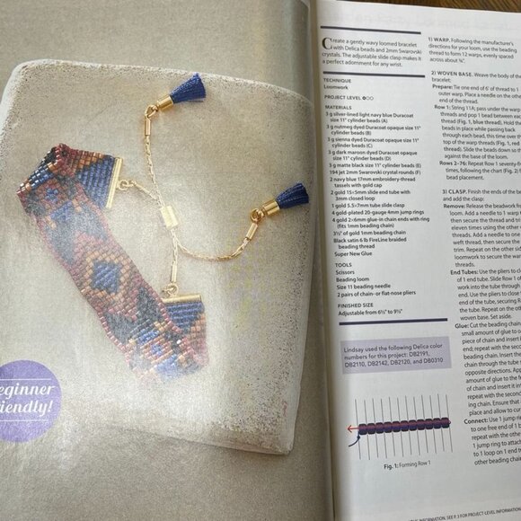 Beadwork Magazine Jewelry Crafting Book u Jun Jul 2019  Vol 22  No 4 Looming wit - Picture 6 of 8
